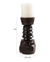WOODEN CANDLE HOLDER (BROWN) WOODEN CANDLE HOLDER (BROWN)